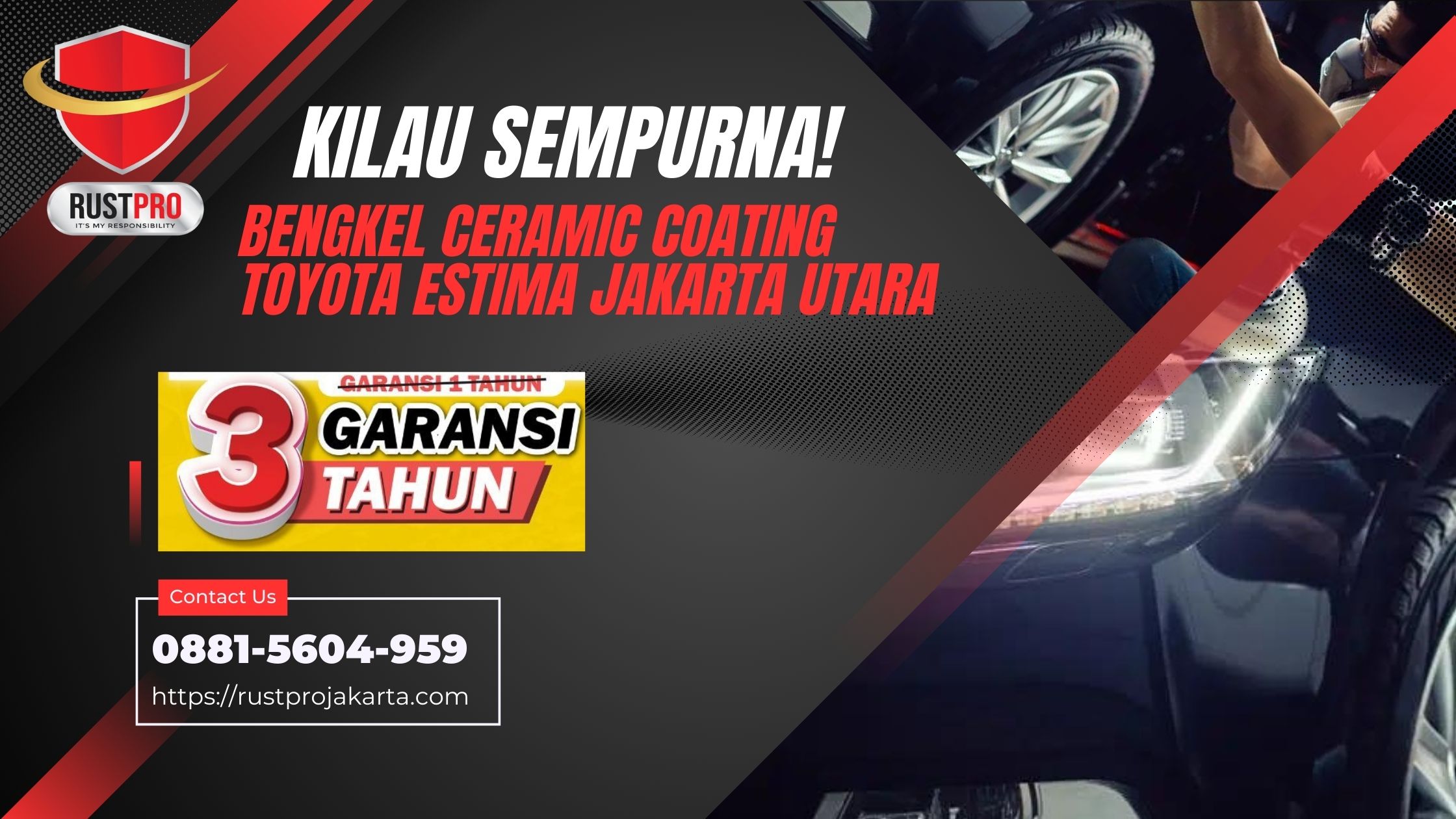 Kilau Sempurna! Bengkel Ceramic Coating Toyota Estima Jakarta Utara