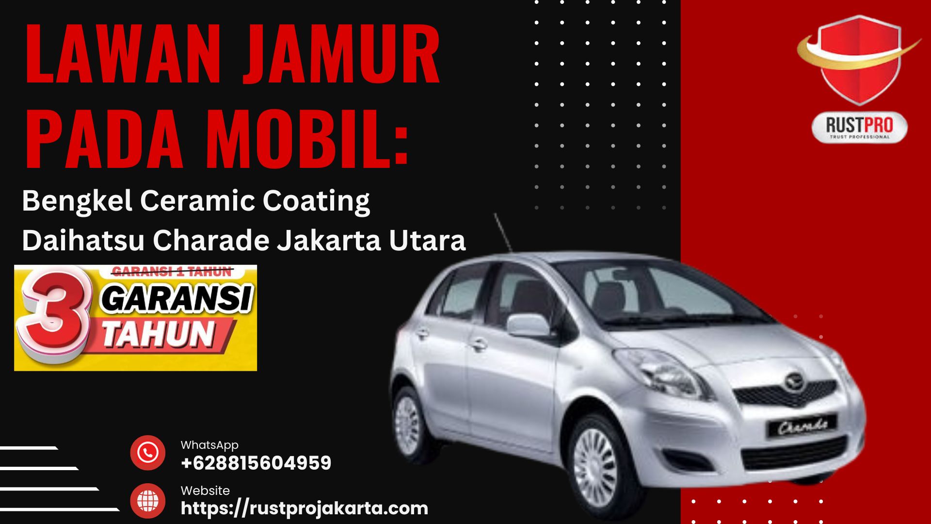 Lawan Jamur Pada Mobil: Bengkel Ceramic Coating Daihatsu Charade Jakarta Utara