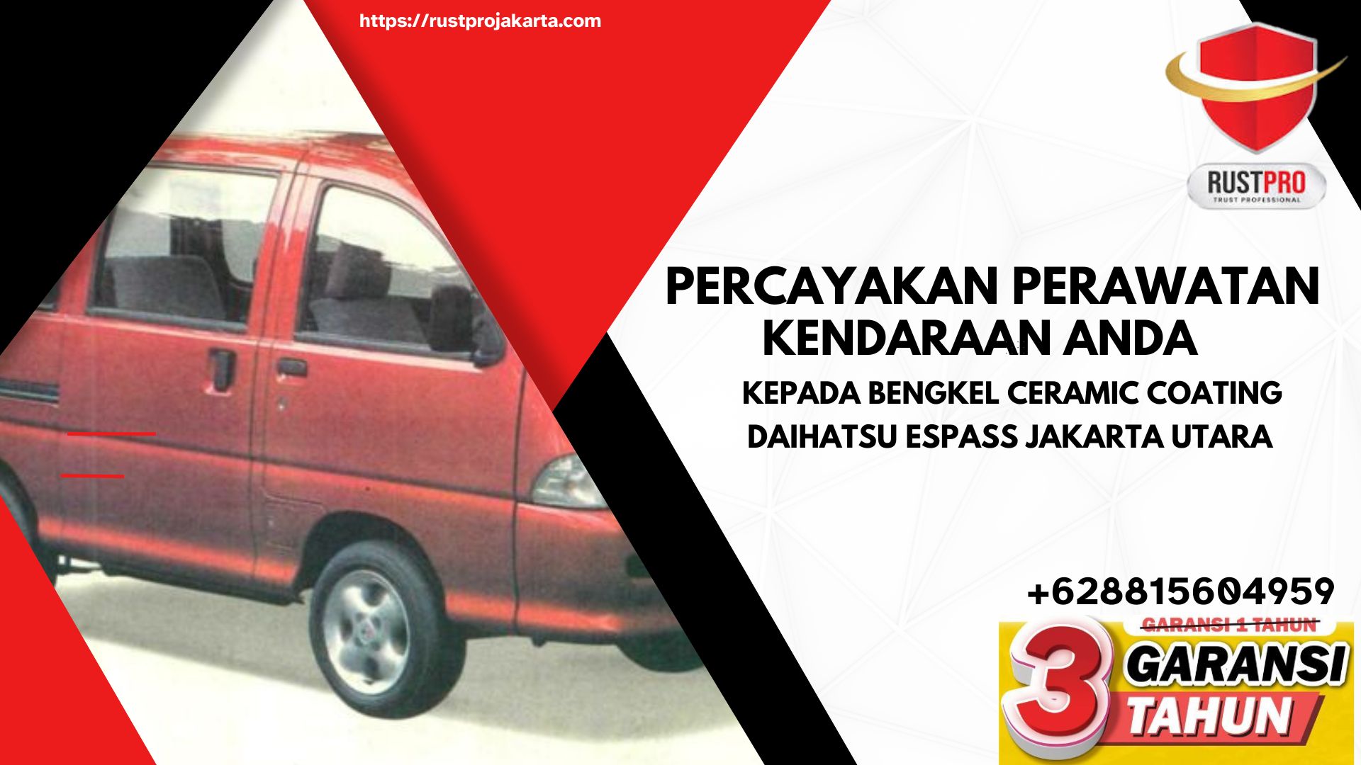 Percayakan Perawatan Kendaraan Anda Kepada Bengkel Ceramic Coating Daihatsu Espass Jakarta Utara