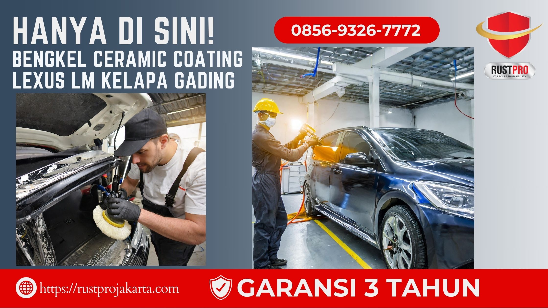 Hanya Di Sini! Bengkel Ceramic Coating Lexus LM Kelapa Gading