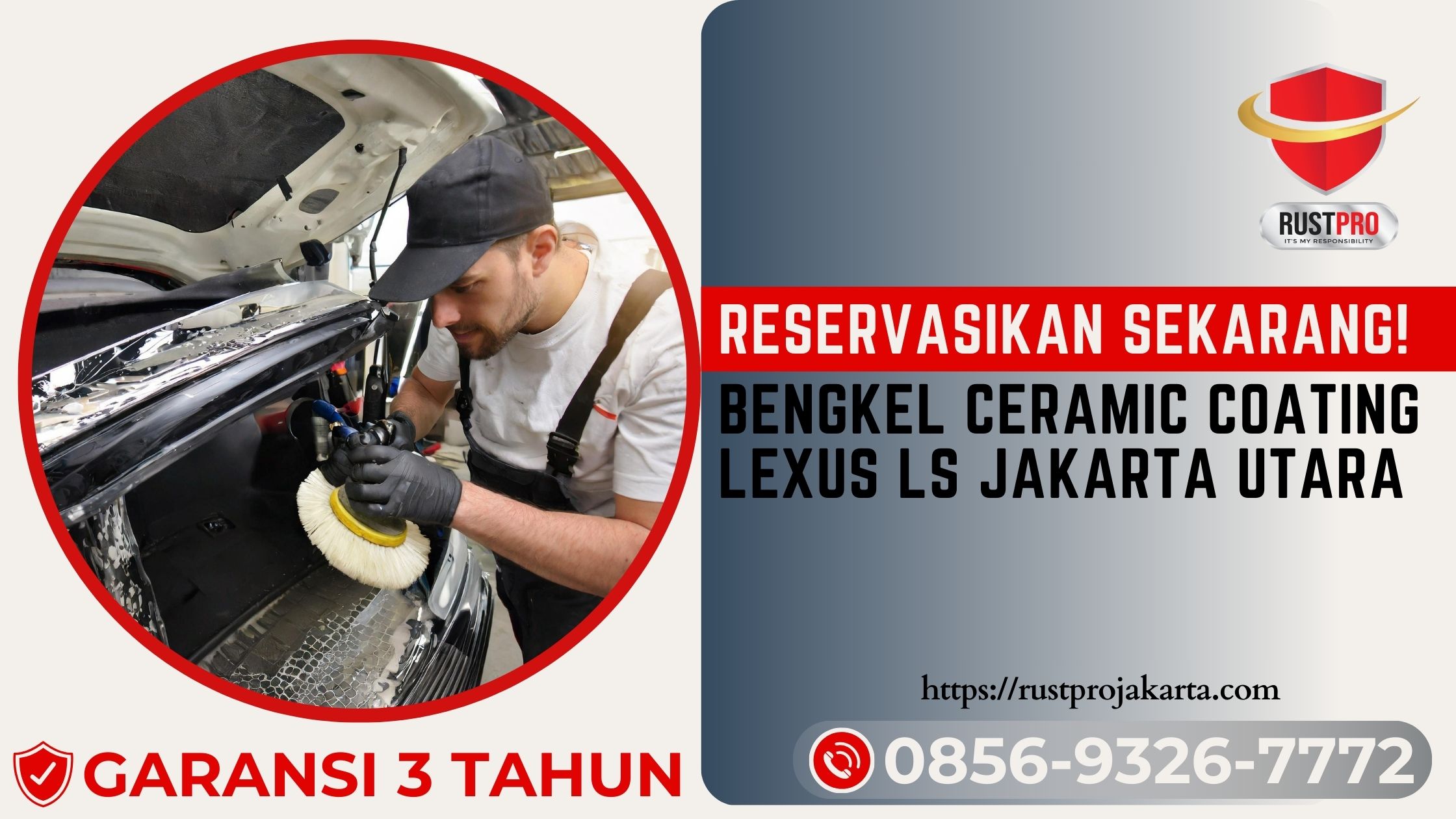 Reservasikan Sekarang! Bengkel Ceramic Coating Lexus LS Jakarta Utara